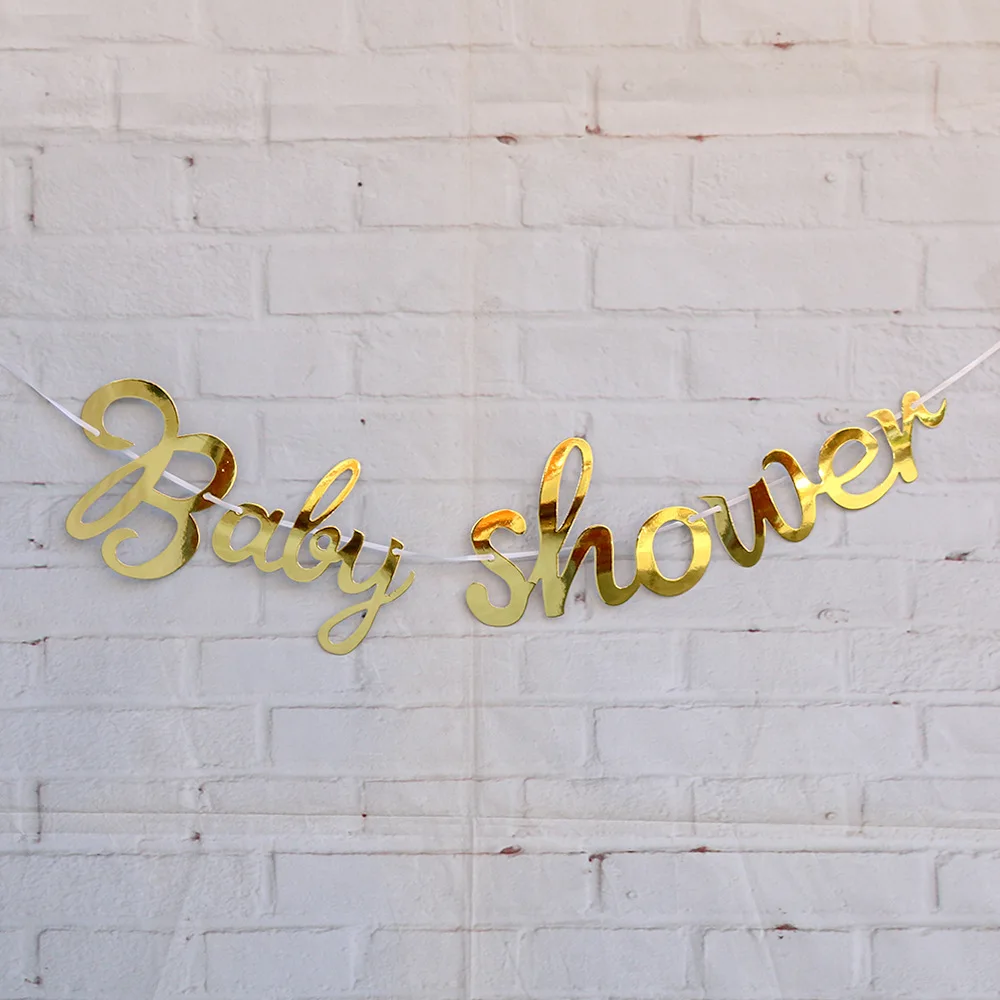 Золотой баннер это мальчик девочка ребенок душ День рождения украшение висит