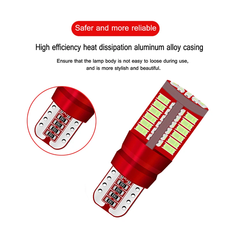 4 шт. Автомобильные светодиодные лампы T10 W5W 57SMD 3014 LED 168 192|Сигнальная лампа| |