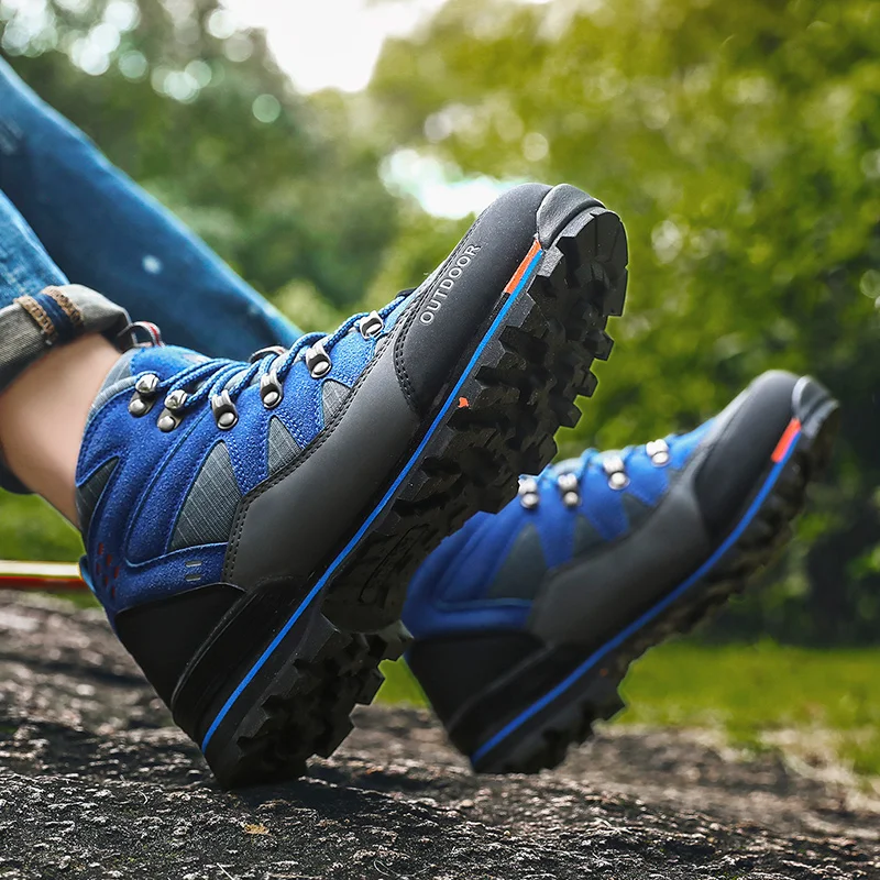 

Professional Men Oudoor Hiking Shoes Watherproof Leather Shoes Mountain Climbing Boots Trekking Sport Sneakers Men Hunting Shoes