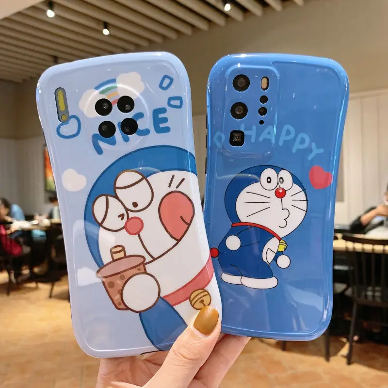 

Doraemon Ding Dong Cat Anti-fall Mobile Phone Case for IPhone 12 /12P/11 Pro Max/12 Promax/11 with Stand