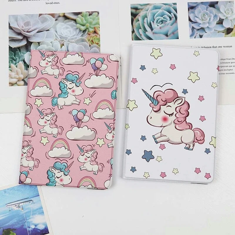 Ультратонкий чехол-подставка с рисунком единорога из мультфильма для ipad 2 3 4 air1