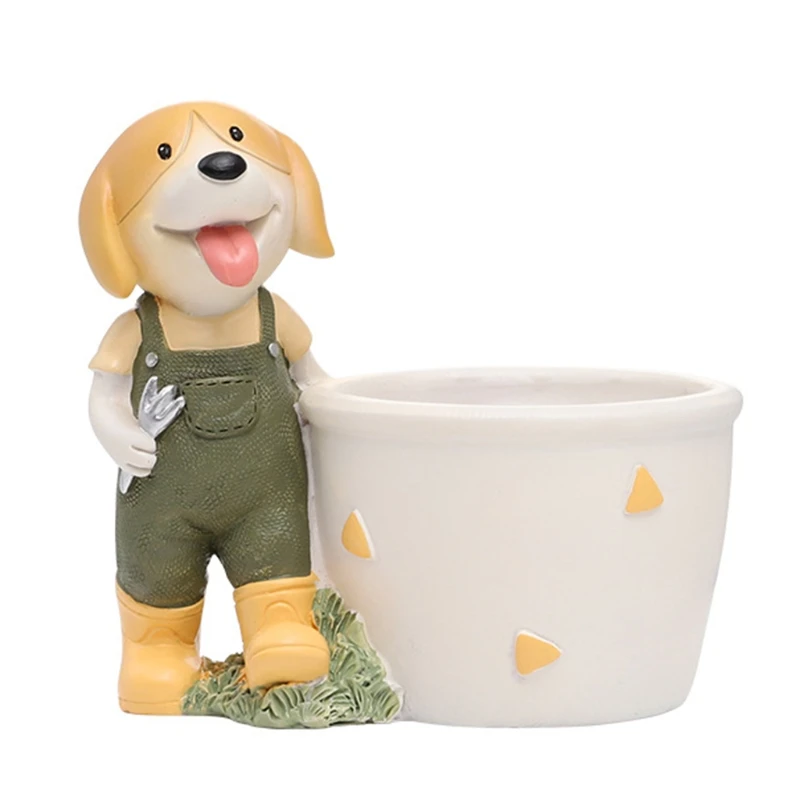 Цветочный горшок с мультяшными щенками суккулентами ваза для собачьих животных