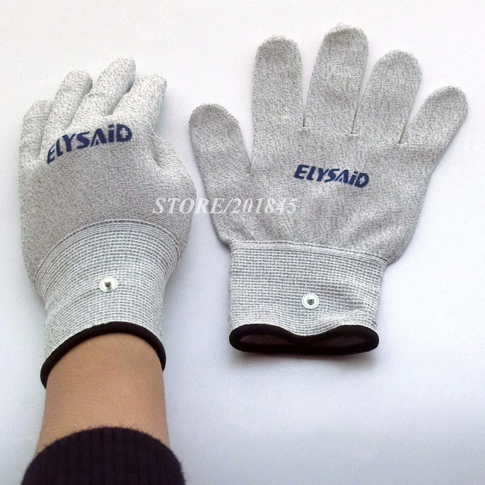 2 пар дышащие электропроводность Электротерапия электрод для массажера перчатки