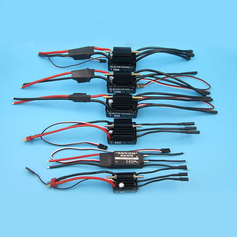

1pc Seaking 30A 40A 60A 90A 120A 180A ESC Forward/Backward Water-cooled Brushless ESC 2S 3S 6S Waterproof Speed Controller