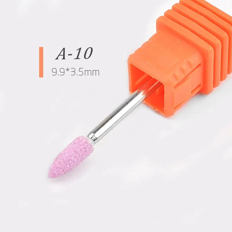 A10 1 шт. 3/32 ''керамические сверла для ногтей, Электрический Фрезерный резак, роторный инструмент для снятия заусенцев для ногтей, сверлильный станок для маникюра, педикюра, 12 типов - Цвет: A10