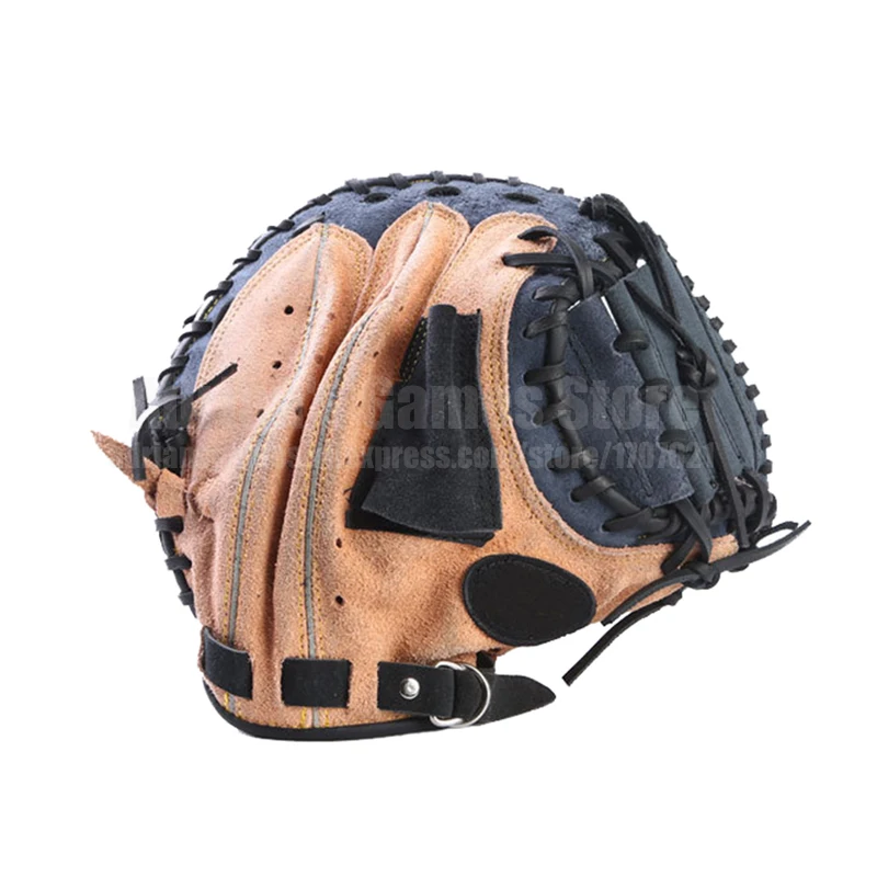 Замшевые Кожаные Infielder бейсбольные перчатки и 1 мяч бейсбольный набор варежки