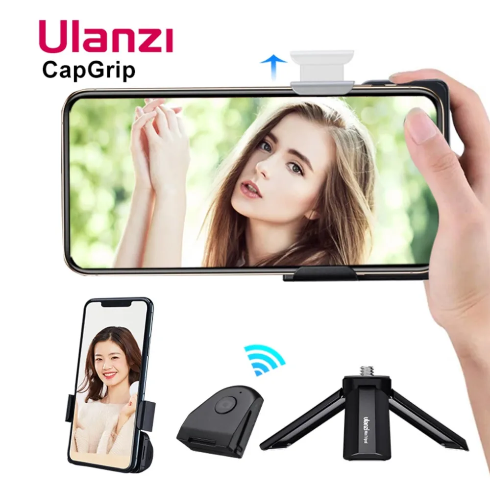 

Wireless Bluetooth Smartphone Selfie Booster Handle Capgrip 1/4'' Screw Mobile Phone Selfie Stabilizer Holder