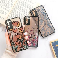 leaves flower phone case for oppo a53s a53 case oppo a15 a35 a52 a92 a72 a93 a94 a91 a5 a9 2020 a83 a74 a54 a55 clear back cover