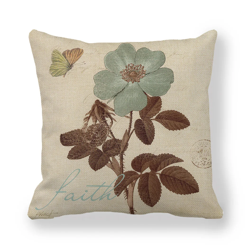 

Vintage Flower Pillowcase Decorative Sofa Cushion Case Bed Pillow Cover Home Decor Car Cushion Cover Cute Pillow Case 45*45cm