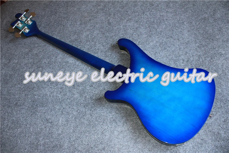 Custom Shop Blue Glossy Rick 4003 4 String Electric Bass Guitar Guitarra Free Shipping | Спорт и развлечения