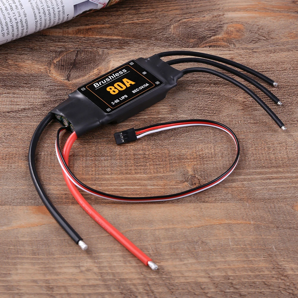 Легко наносить 80A бесщеточный ESC прочные детали практичный регулятор скорости
