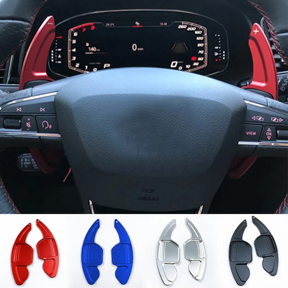 Лепестки переключения передач для Seat Leon SC ST 5F FR Cupra Ateca Ibiza 6P Tarraco Alhambra наклейки DSG на