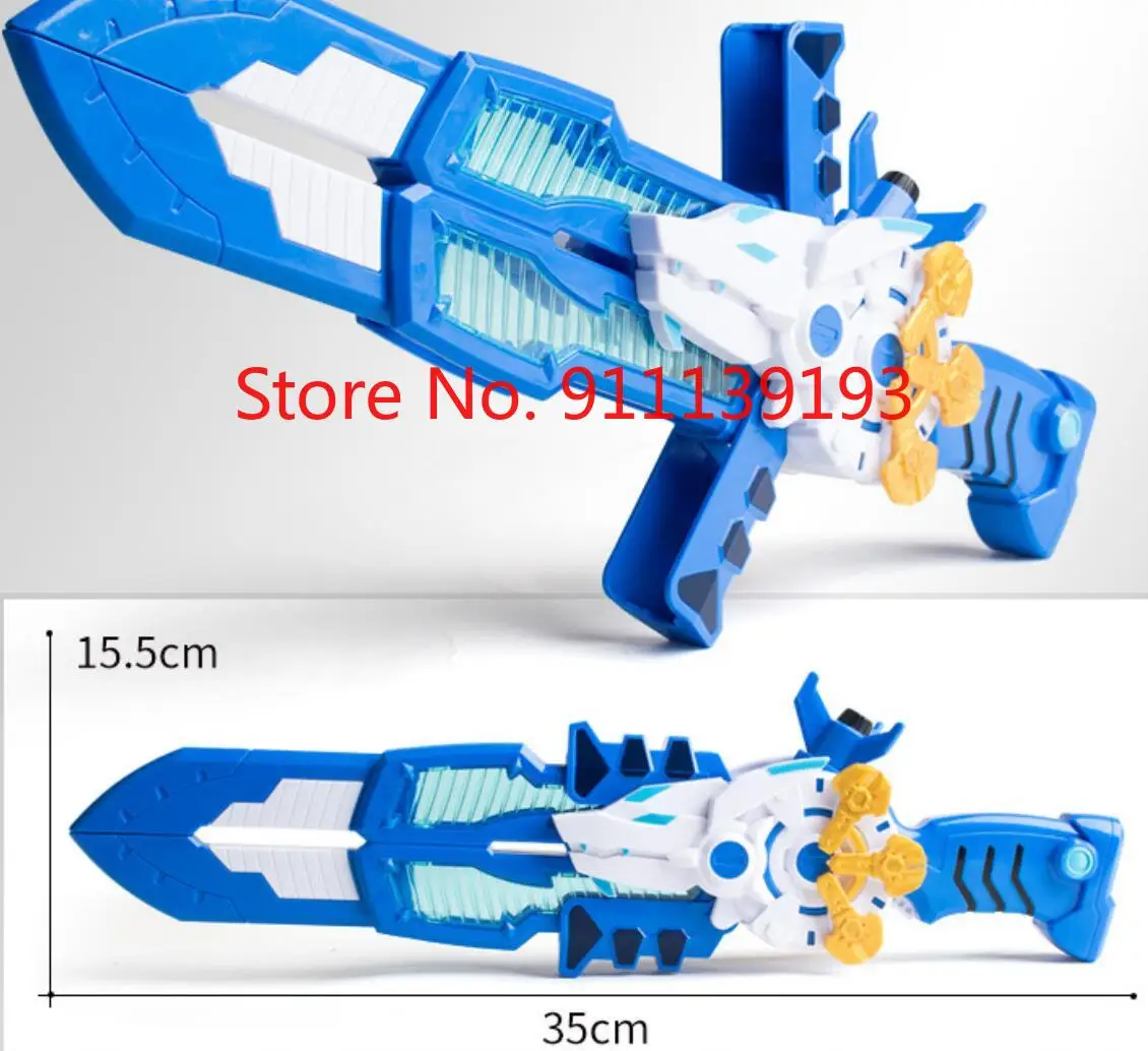 

Трехрежимный мини-меч-трансформер, игрушки со звуком и светом, экшн-фигурки MiniForce X, деформационное оружие, пистолет, игрушка, синий