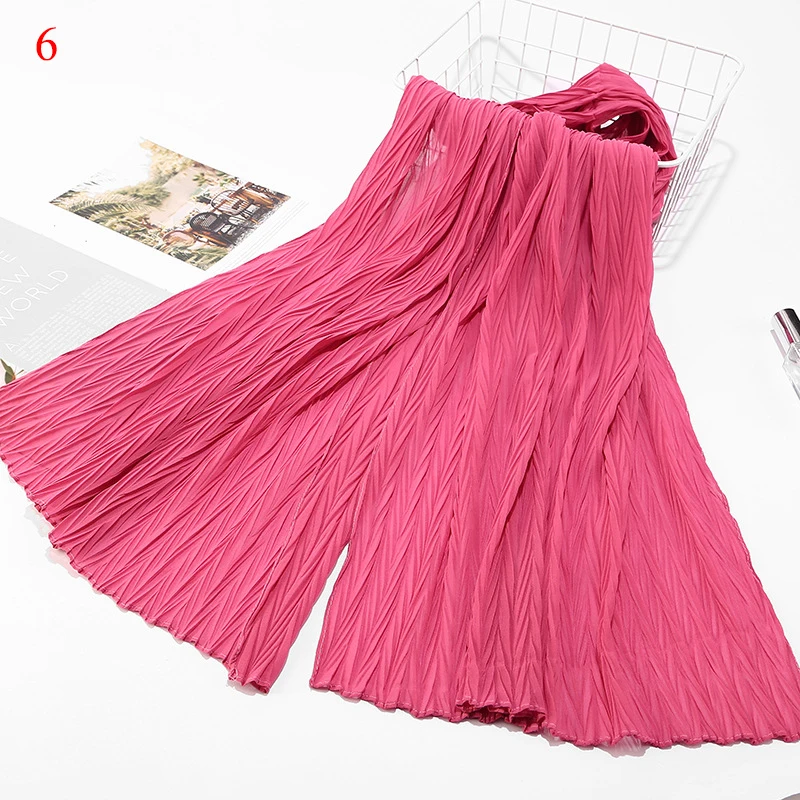 Женский шифоновый хиджаб 180*85 см шали плиссированный мусульманский тюрбан с