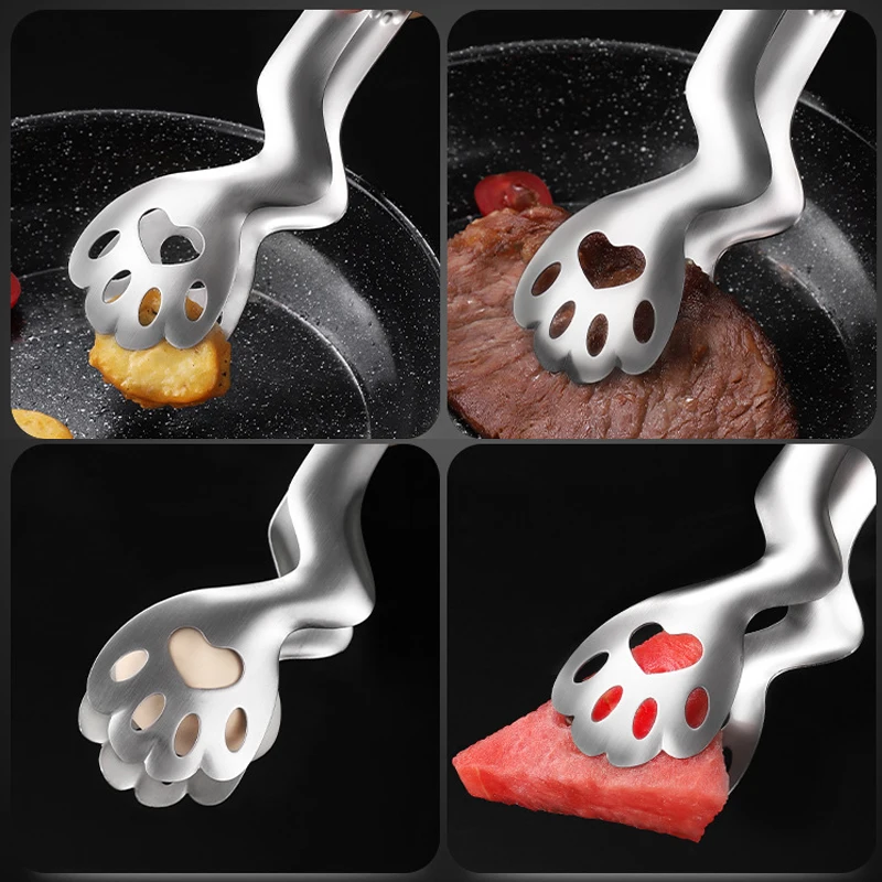 Щипцы кухонные из нержавеющей стали с кошачьими когтями термостойкие