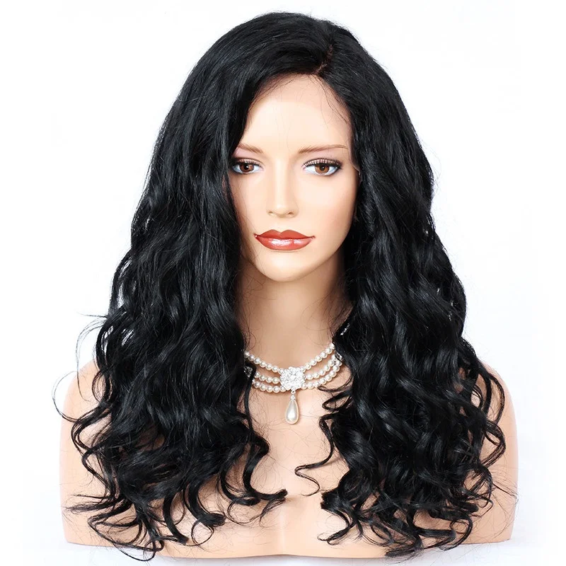 Парики с силиконовой основой салон волнистые 13x4 Синтетические волосы на кружеве