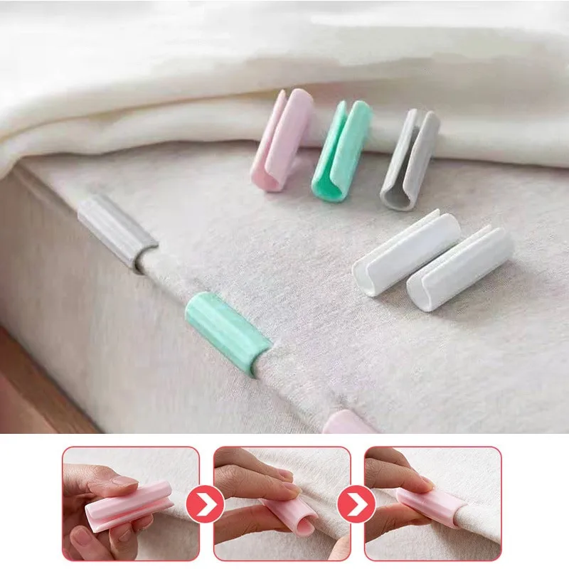 

12pcs BedSheet Clips Plastic Slip-Resistant Clamp Quilt Bed Cover Grippers Fasteners Mattress Holder For Sheets Home Clothes Peg