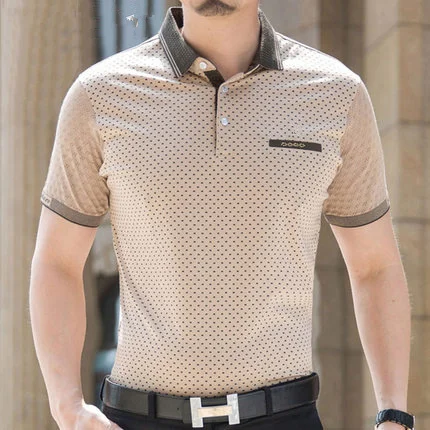 

Summer men's business casual short sleeve t-shirt 8896