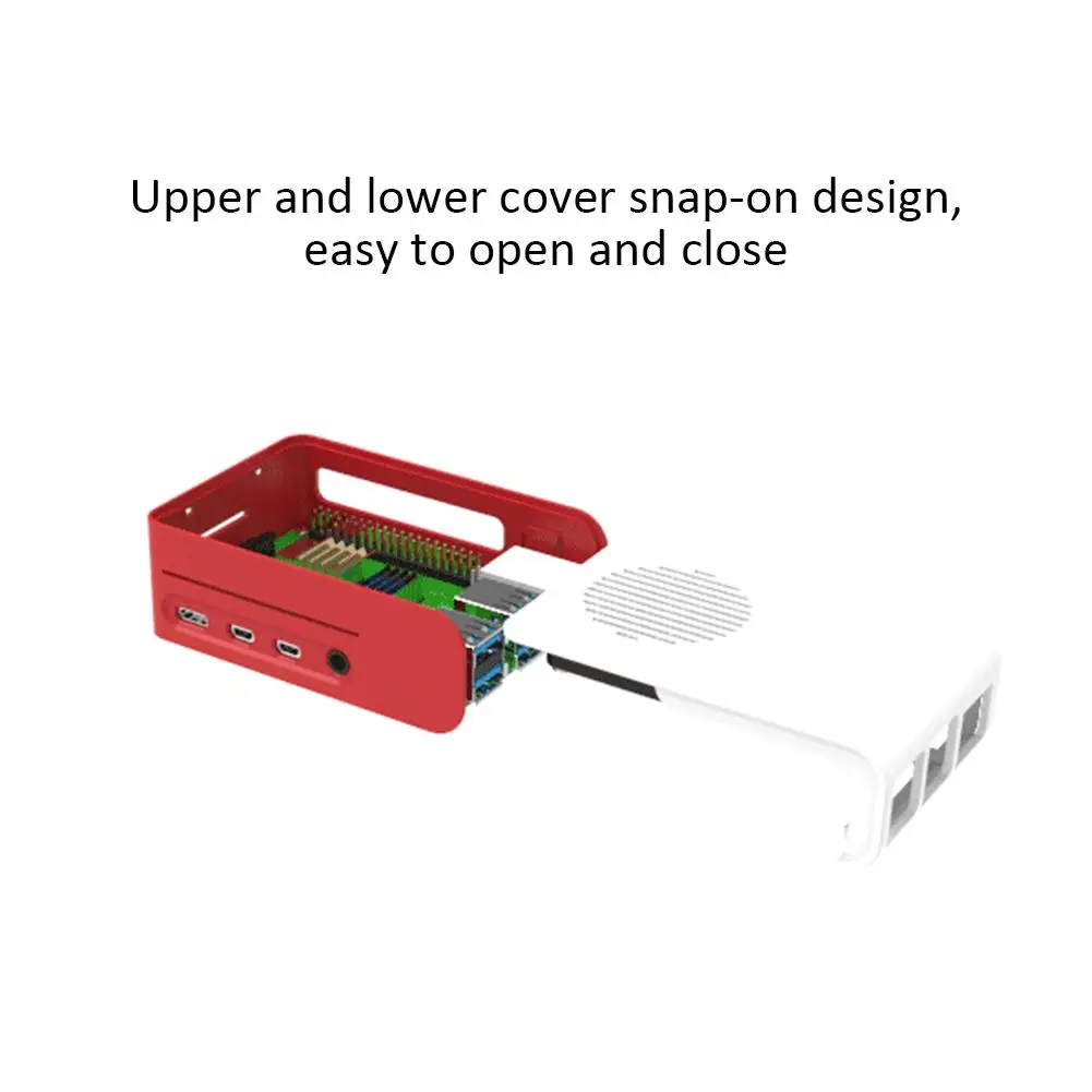 ABS защитный чехол с бликовым вентилятором простой цветной пряжкой для Raspberry Pi 4 8 5*5