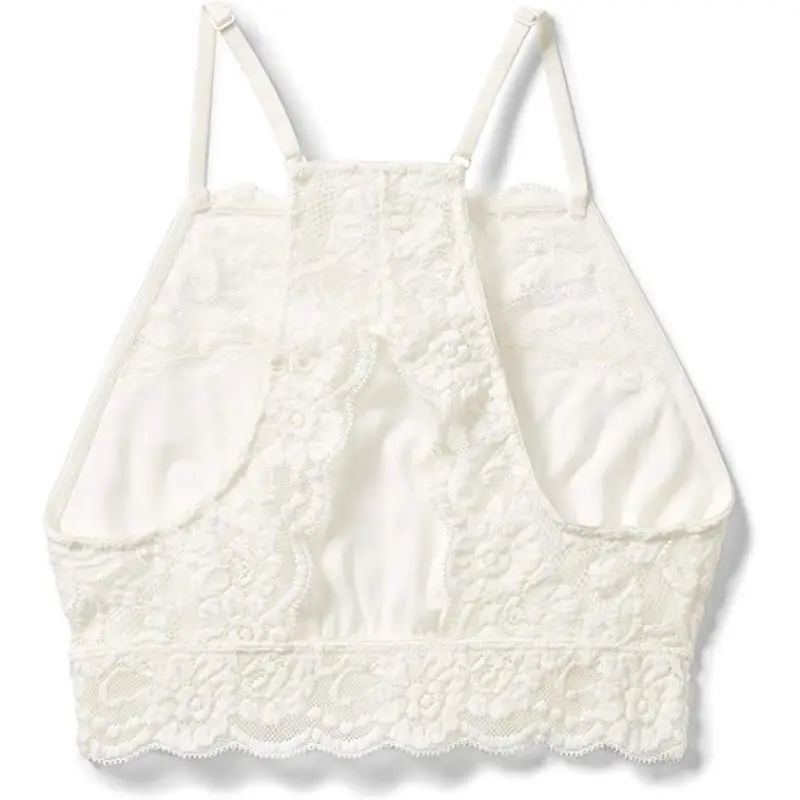 

Fashion Women Summer New Tube Top Lace Vest-style Active Bra Sports Yoga Camisole Solid Color Yoga Bra
