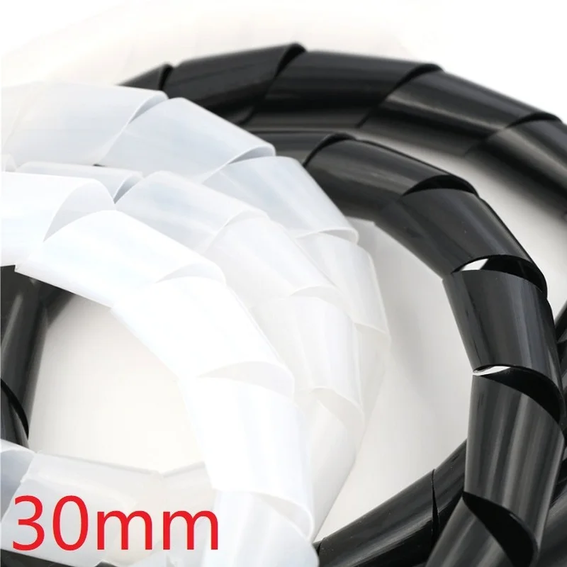 

Dia 30mm Spiral Wire Wrap Organzier Cable Sleeve Winding Pipe Line Bundle Mangement Hose Tube Protection Cord Band Sheath