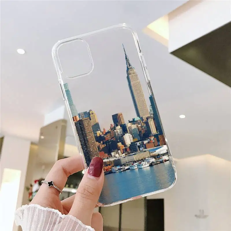 

new york Phone Case Transparent soft For iphone 5 5s 5c se 6 6s 7 8 11 12 plus mini x xs xr pro max