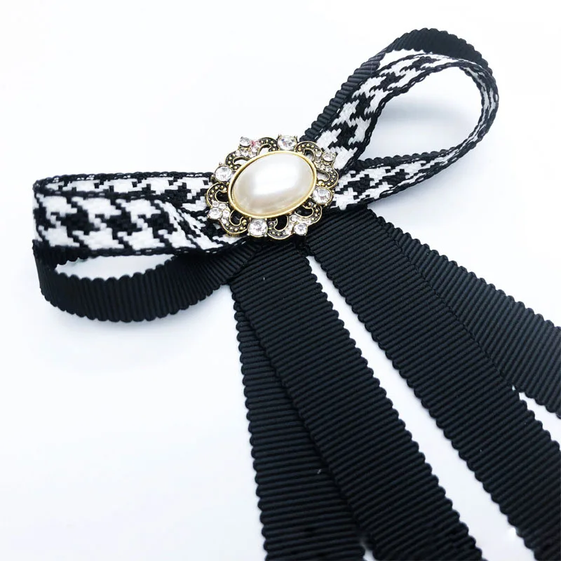 I Remiel корейская мода галстук бабочка с узелком гусиная лапка булавка цветок