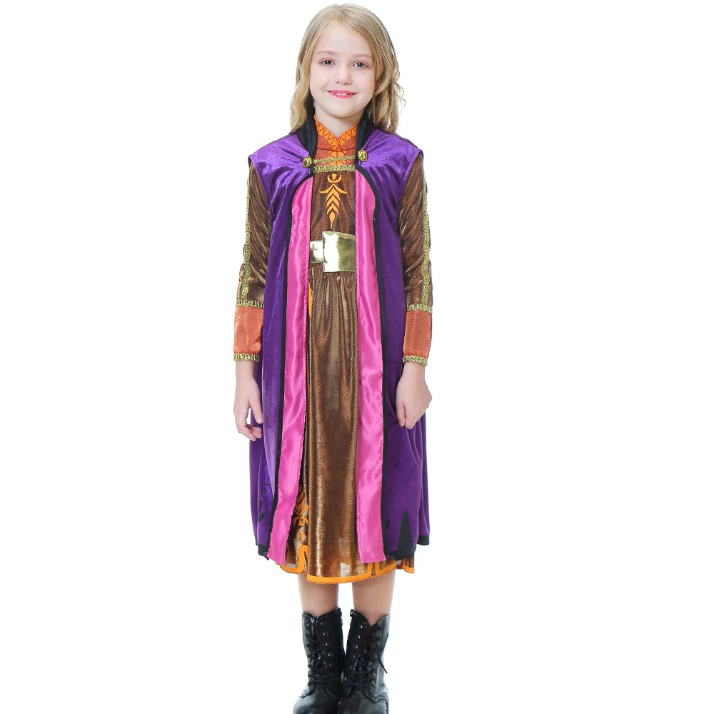New Snow Queen Anna Elsa Dress Summer Princess Baby Girl Halloween Cosplay Costume Kids Birthday Party Vestidos Menina Set | Тематическая