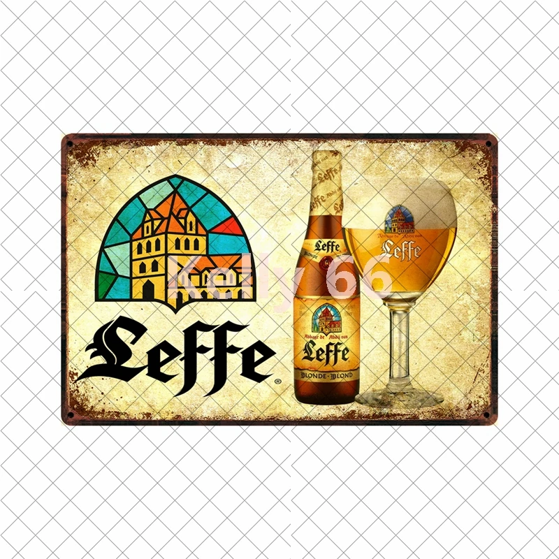 

[ Kelly66 ] Belgian Beer Hertog Jan La CHouffe leffe Orval Chimay Leffe Tin Metal Sign Home Decor Painting 20*30 CM Size Dy181