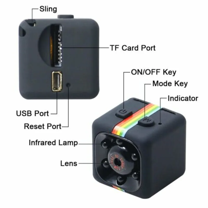 SQ11 Full HD 960P Mini Car DV DVR камера видеорегистратор IR ночного видения Домашняя безопасность 3 цвета