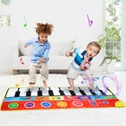 Игрушечный Музыкальный коврик для лазания, с животными, для детей от 1 до 2 лет, ковёр с дизайном пианино