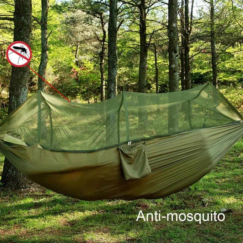 

Camping 2 Person Hammock with Mosquito Net Waterproof Lightweight Portable Gammock for Hiking Outdoor Travel