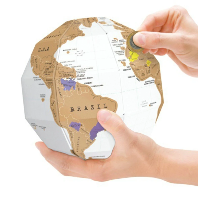 

DIY Scratch Globe 3D Stereo Assembly Globe World Map Travel Kid Child Toy Gift Dropshipping