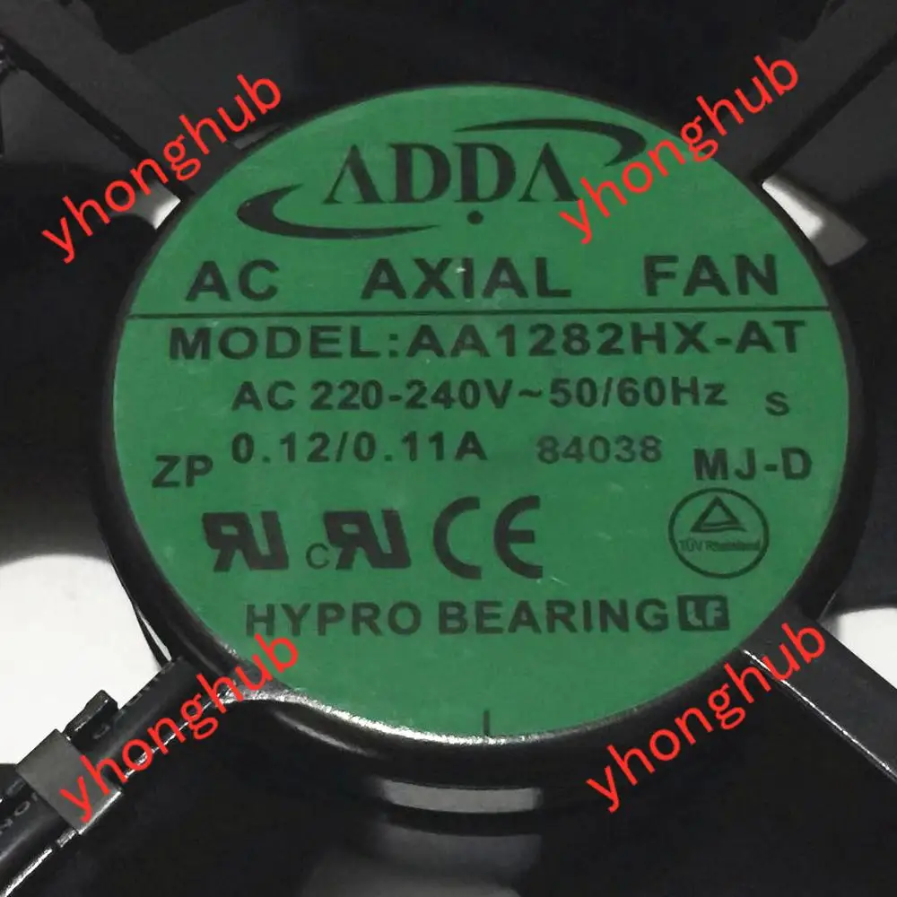 ADDA AA1282HX AT AC 220V 240V 0 12/0.11A 120x120x38 мм 2 контактный Сервер вентилятор охлаждения|Кулеры