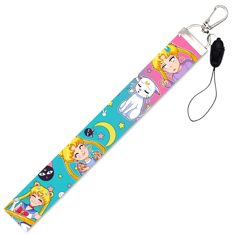 

1 pcs cartoon Keychains Accessories Sailor Moon lanyard card Lanyard Key Lanyard Cosplay Badge ID Cards Holders Neck Straps