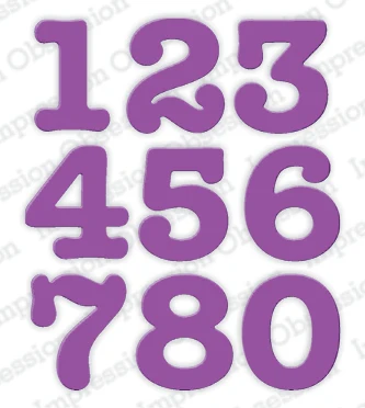 

Big Numbers Metal cutting dies cut die mold card Scrapbook paper craft knife mould blade punch stencils