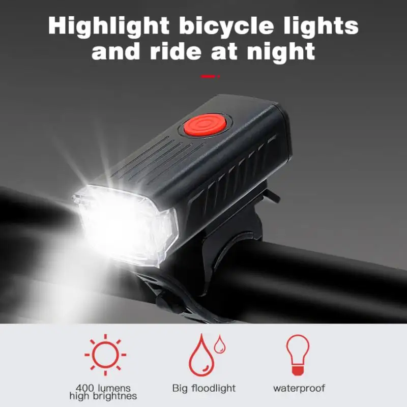 

Bicycle Light New Bicycle Lights USB Rechargeable Highlight Headlights Outdoor Riding Night Warning Light Ultralight Flashlight