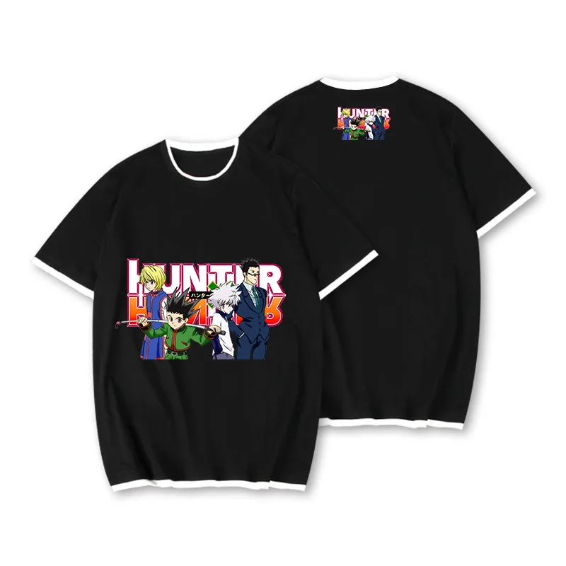 

New HUNTERHUNTER GONFREECSS Cosplay T-shirt Men Women Killua Zoldyckt shirt Cotton Summer Short-sleeve Tees tops
