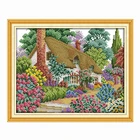 Набор для вышивки крестом с цветами и хлопком, 11CT, 14CT, DMC, летний пейзаж, вышивка крестиком, рукоделие, домашний декор