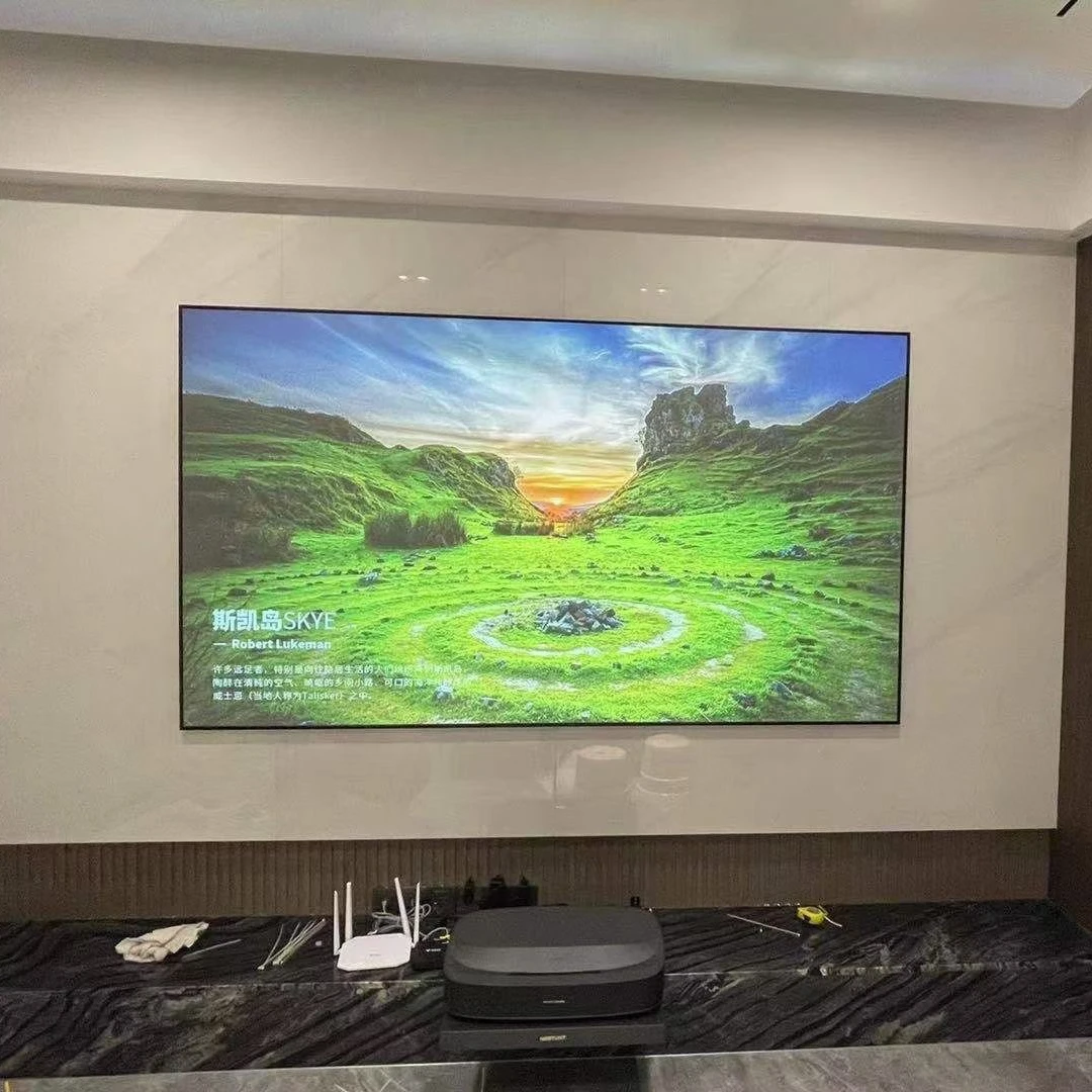 Новинка 2022 проекционный экран с линзой Френеля 100 дюймов 16:9 UST ALR фиксированной