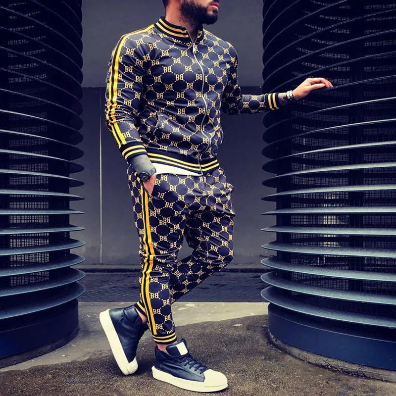 спортивный костюм мужск Костюм мужской осенний с карманами свитшот брюки