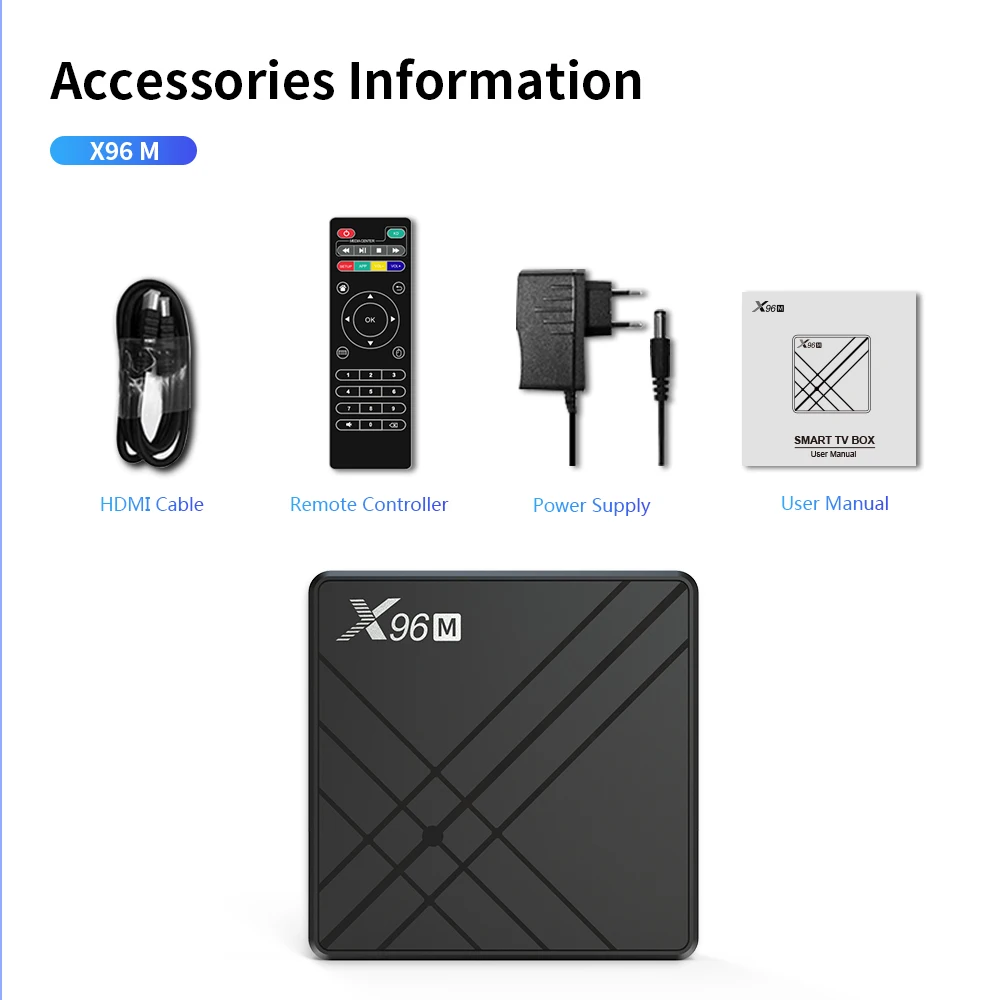 Смарт ТВ-бокс X96M. 2/4 Гб RAM 16/32/64 ГБ ROM PC Android9.0 TV Box. 2 4 GWiFi USB TF карта 6K медиаплеер мини