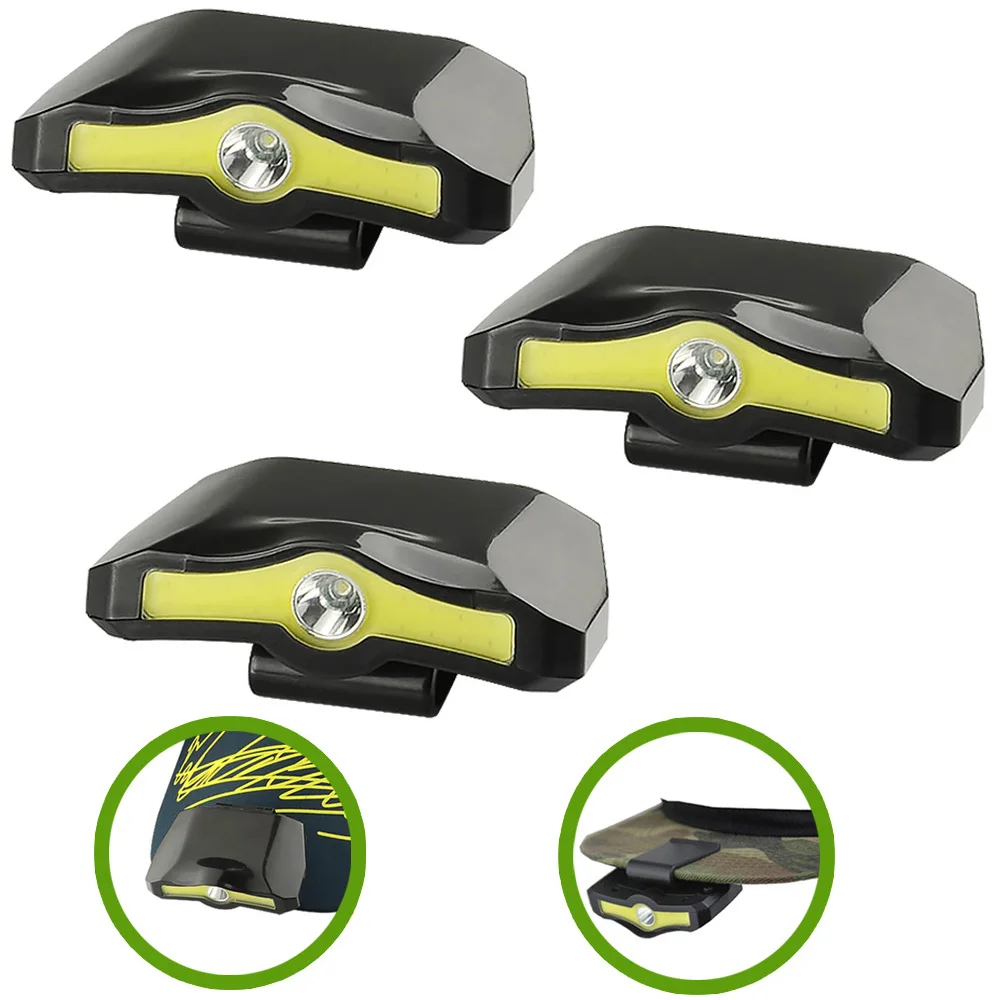 

6/3/1pcs Mini COB LED Hat Clip Lights Battery Powered Headlamps Cap Headlight Lantern Outdoor Camping Cycling Fishing Flashlight