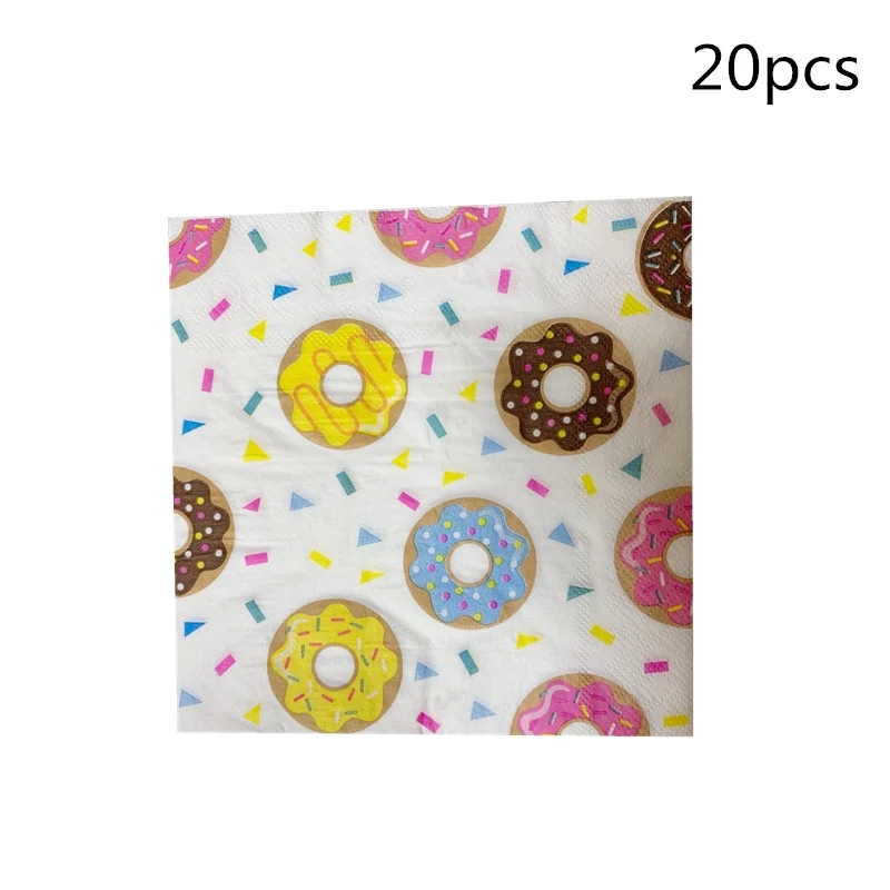 OLOEY 20 шт Свадебные украшения пончик тема для вечеринки одноразовая салфетка