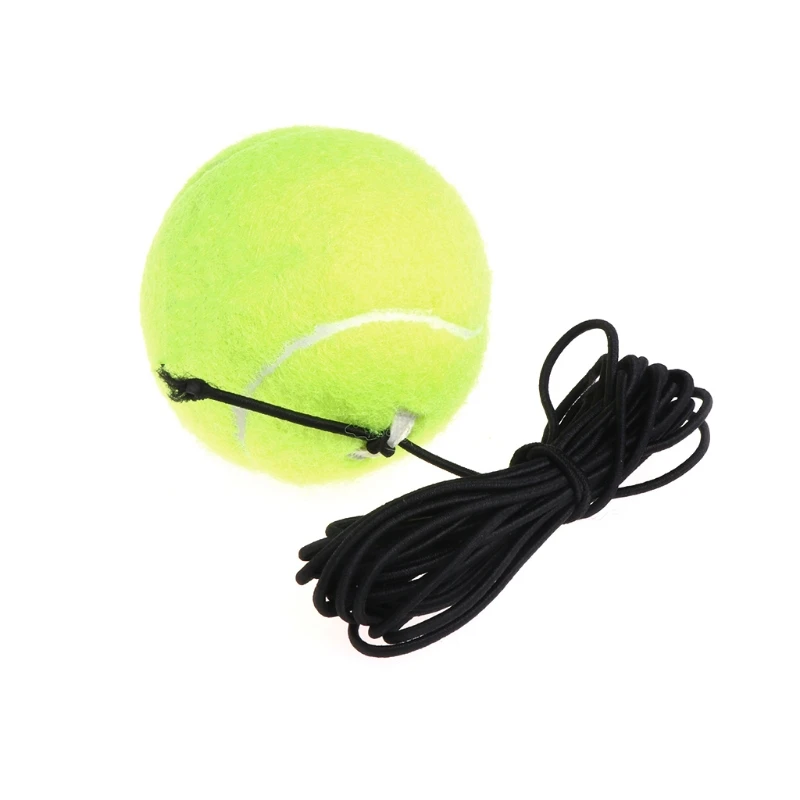 

New Green Resilience Tennis Balls Trainer Exercise Rubber Cord Elastic Band Rebound Training Tennis