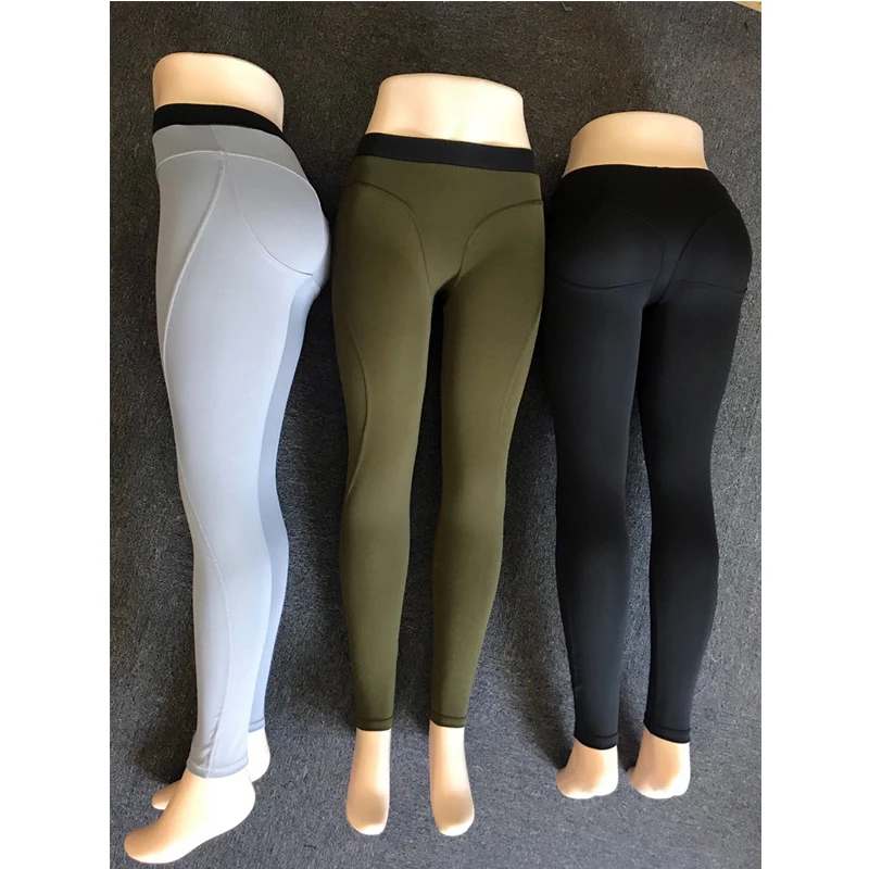Сексуальные леггинсы для фитнеса с высокой талией повседневные эффектом пуш ап