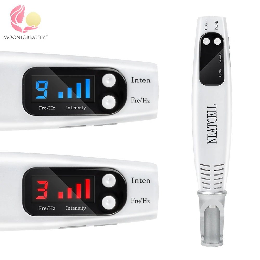 Новый пикосекундных ручка красные синие светильник терапия тату шрам моль