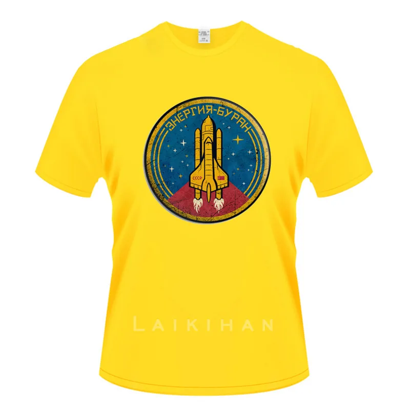 

CCCP Space Shuttle New Cotton Men's T-shirt Short-sleeve Man T shirt Short Sleeve Pure Color Men t shirt T-shirts For Male Tops