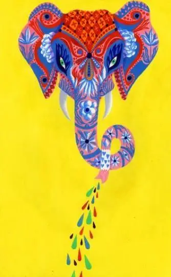 Индийский Слон художественный 3x5 футов тканевый принт полиэфирный флаг - купить