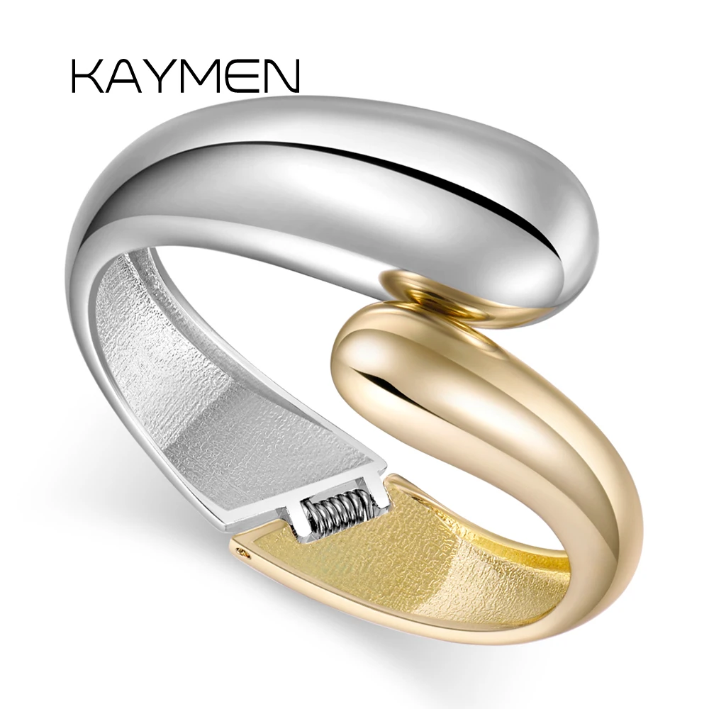 Новое поступление, эффектный браслет KAYMEN для женщин, в форме слезы, с хорошей полировкой, Крупный браслет, ювелирные изделия для девочек 3299